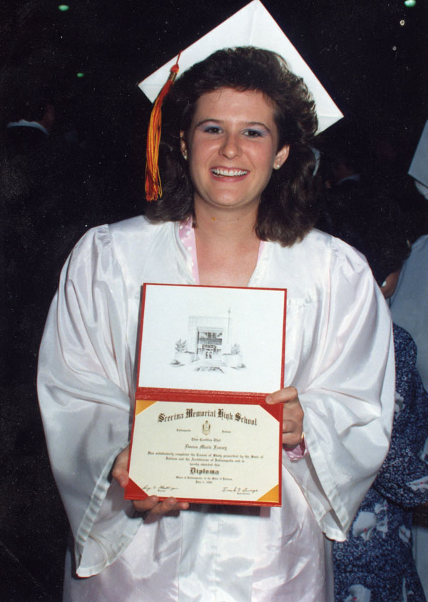 Donna Marie Feeney
High School Graduation (circa 1978)
from Father Thomas Scenina Memorial High School